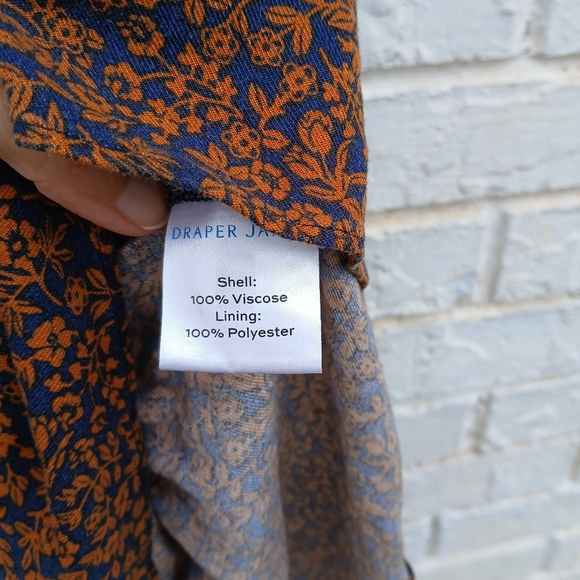 Draper James Midi Fit And Flare Fall Paisley Dress - Picture 8 of 10